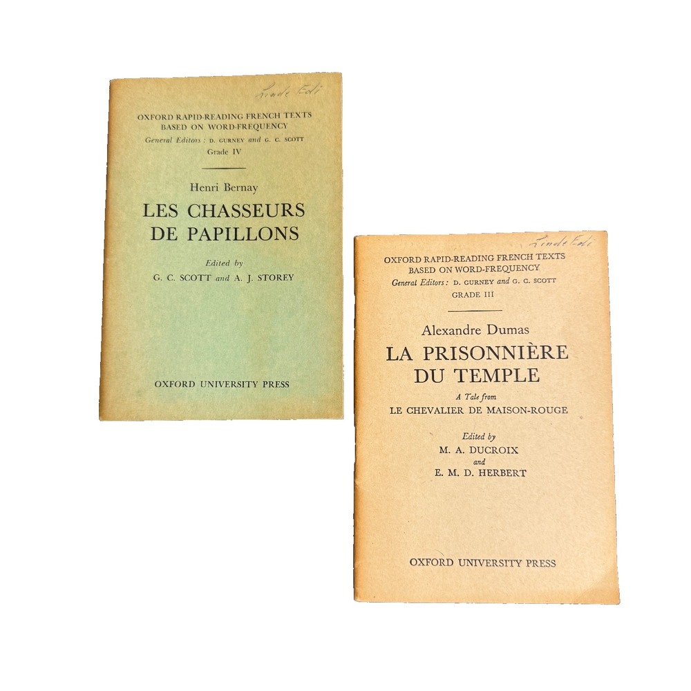 Vintage Oxford University Press Rapid Reading French Text Books Lot of 2